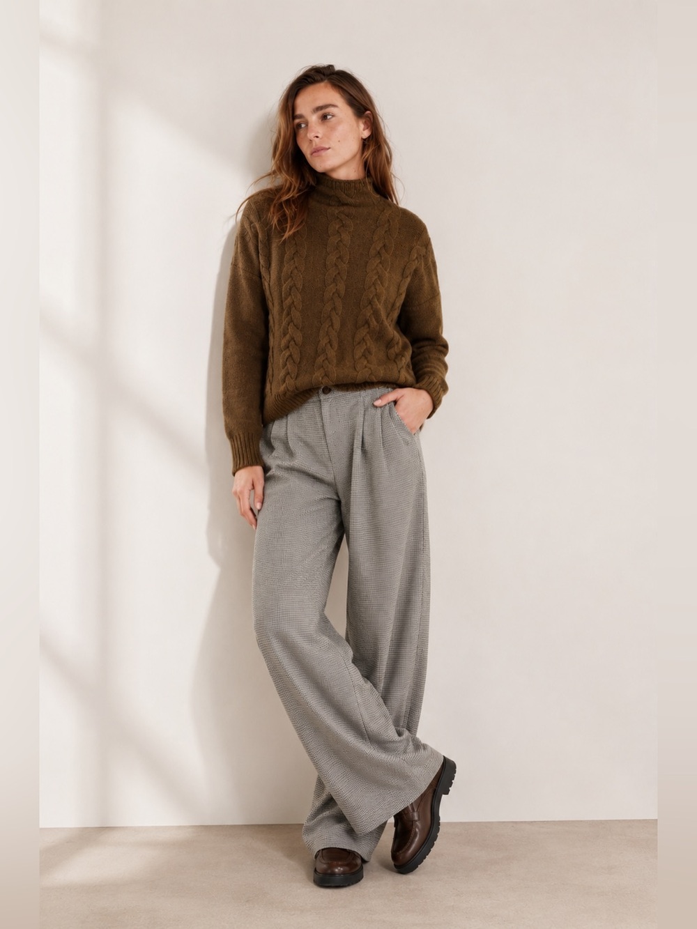 Madewell Grenville Cable Knit Sweater Chunky Mockneck Cozy - Picture 1 of 6